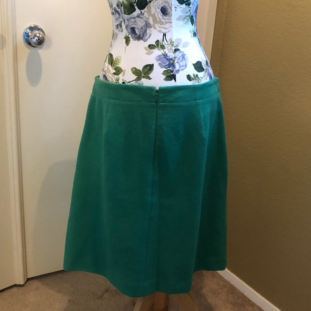 A-LINE MIDI SKIRT GREEN